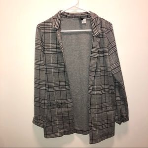 H&M Divided Houndstooth Black & Grey Blazer